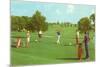 Coed Golfing-null-Mounted Premium Giclee Print