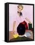 Coed's Delight - Saturday Evening Post "Men at the Top", October 21, 1950 pg.27-Coby Whitmore-Framed Stretched Canvas