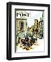 "Coed Tourists in Italy" Saturday Evening Post Cover, August 2, 1958-Constantin Alajalov-Framed Giclee Print