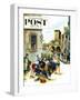 "Coed Tourists in Italy" Saturday Evening Post Cover, August 2, 1958-Constantin Alajalov-Framed Giclee Print