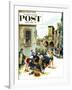 "Coed Tourists in Italy" Saturday Evening Post Cover, August 2, 1958-Constantin Alajalov-Framed Giclee Print