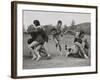 Coeds from Western State College Staged their Annual Powder Bowl Football Game-null-Framed Photo