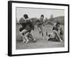 Coeds from Western State College Staged their Annual Powder Bowl Football Game-null-Framed Photo