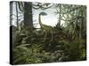 Coelophysis Dinosaurs Walk Amongst a Forest-Stocktrek Images-Stretched Canvas