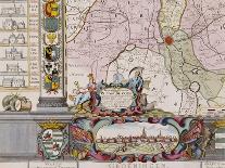 Large Wall Map of Groningen, circa 1746-Coenders Van Helpen-Stretched Canvas