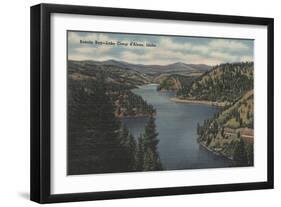 Coeur d'Alene, ID - View of Beauty Bay-Lantern Press-Framed Art Print