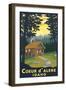 Coeur D'Alene, Idaho - Cabin in Woods-Lantern Press-Framed Art Print