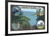 Coeur D'Alene, Idaho - Scenic Travel Poster-Lantern Press-Framed Premium Giclee Print