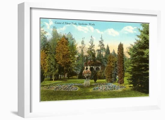 Coeur d'Alene Park, Spokane, Washington-null-Framed Art Print