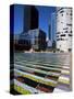 Coeur Defense and Coloured Pool, La Defense, Paris, France-Neale Clarke-Stretched Canvas