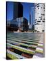 Coeur Defense and Coloured Pool, La Defense, Paris, France-Neale Clarke-Stretched Canvas