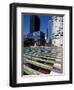 Coeur Defense and Coloured Pool, La Defense, Paris, France-Neale Clarke-Framed Photographic Print