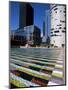 Coeur Defense and Coloured Pool, La Defense, Paris, France-Neale Clarke-Mounted Photographic Print