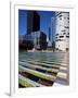 Coeur Defense and Coloured Pool, La Defense, Paris, France-Neale Clarke-Framed Photographic Print