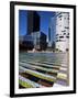 Coeur Defense and Coloured Pool, La Defense, Paris, France-Neale Clarke-Framed Photographic Print