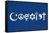 Coexist Blue Motivational Plastic Sign-null-Framed Stretched Canvas