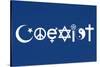 Coexist Blue Motivational Plastic Sign-null-Stretched Canvas