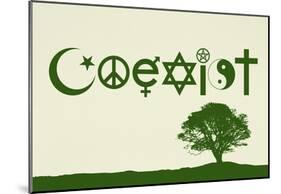 Coexist Natural-null-Mounted Poster