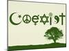 Coexist Natural-null-Mounted Poster