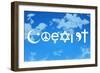 Coexist Sky Motivational Plastic Sign-null-Framed Premium Giclee Print