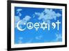 Coexist Sky Motivational Plastic Sign-null-Framed Art Print