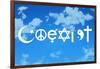 Coexist Sky Motivational Plastic Sign-null-Framed Art Print