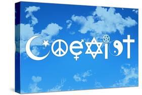 Coexist Sky Motivational Plastic Sign-null-Stretched Canvas