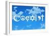 Coexist Sky Motivational Plastic Sign-null-Framed Art Print