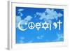 Coexist Sky Motivational Plastic Sign-null-Framed Art Print