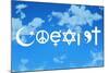 Coexist Sky Motivational Plastic Sign-null-Mounted Art Print