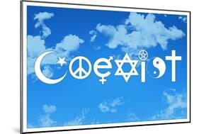 Coexist Sky Motivational-null-Mounted Art Print