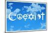 Coexist Sky Motivational-null-Mounted Premium Giclee Print