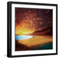 Cofete Fuerteventura Barlovento Beach at Canary Islands of Spain-Naturewolrd-Framed Photographic Print