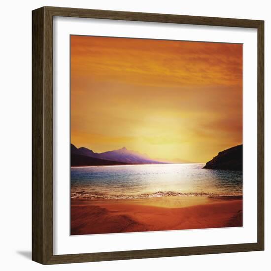 Cofete Fuerteventura Barlovento Beach at Canary Islands of Spain-Naturewolrd-Framed Photographic Print