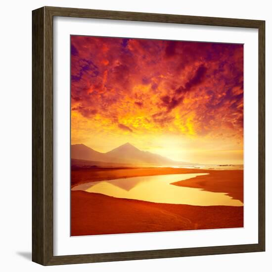 Cofete Fuerteventura Barlovento Beach at Canary Islands of Spain-Naturewolrd-Framed Photographic Print