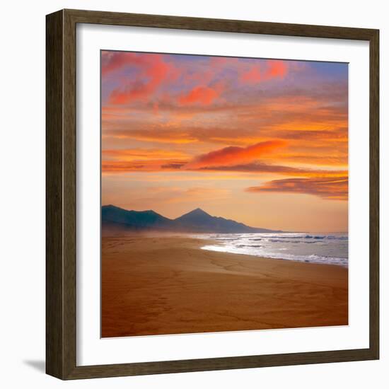 Cofete Fuerteventura Barlovento Beach at Canary Islands of Spain-Naturewolrd-Framed Photographic Print