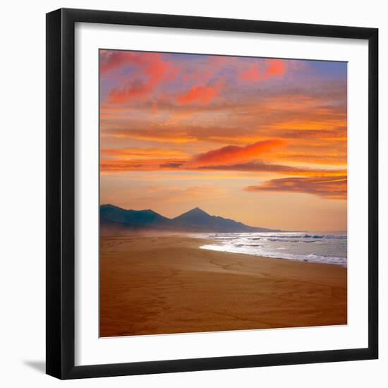 Cofete Fuerteventura Barlovento Beach at Canary Islands of Spain-Naturewolrd-Framed Photographic Print