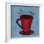 Coffe Art Blue-Herb Dickinson-Framed Photographic Print