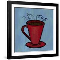 Coffe Art Blue-Herb Dickinson-Framed Photographic Print