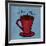 Coffe Art Blue-Herb Dickinson-Framed Photographic Print