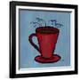 Coffe Art Blue-Herb Dickinson-Framed Photographic Print