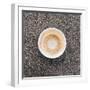 Coffe to go mug stands on the floor, bird's-eye view-MIZ-Framed Photographic Print