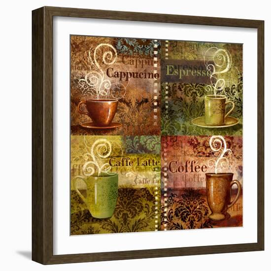 Coffee 5 Four Coffees-Viv Eisner-Framed Art Print