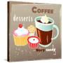 Coffee And Desserts-Tanor-Stretched Canvas