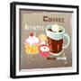 Coffee And Desserts-Tanor-Framed Art Print