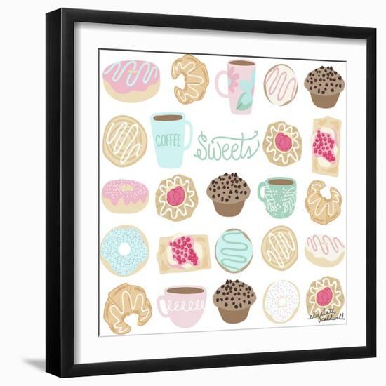 Coffee and Donuts-Elizabeth Caldwell-Framed Giclee Print