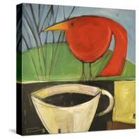 Coffee and Red Bird-Tim Nyberg-Stretched Canvas