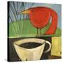 Coffee and Red Bird-Tim Nyberg-Stretched Canvas