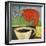 Coffee and Red Bird-Tim Nyberg-Framed Premium Giclee Print