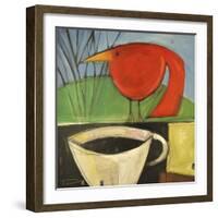 Coffee and Red Bird-Tim Nyberg-Framed Giclee Print